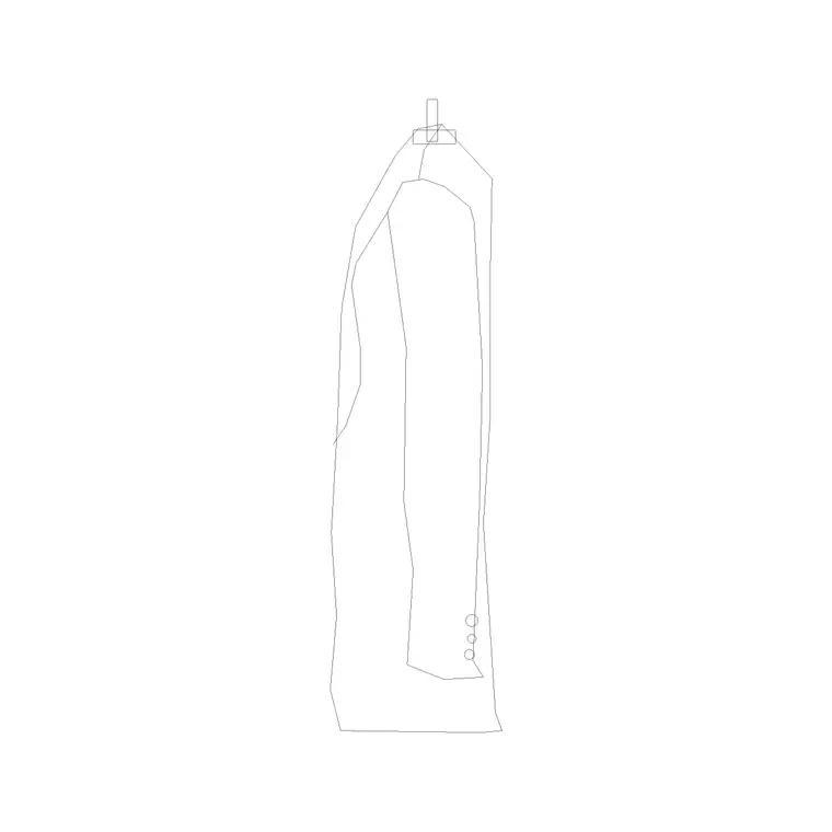 1 Hanged Clothes DWG CAD block thumbnail — accessories drawing