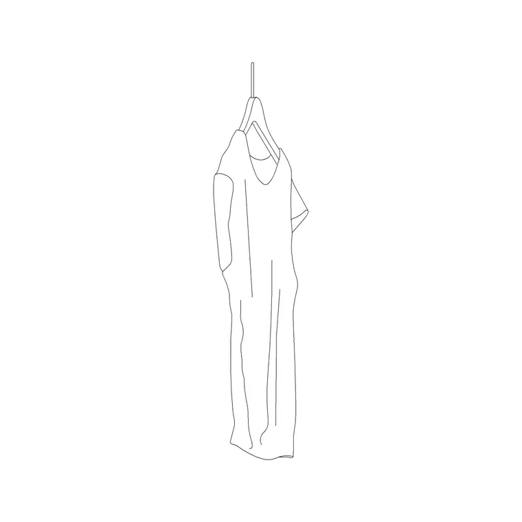 1 Ladies Dress DWG CAD block thumbnail — accessories drawing