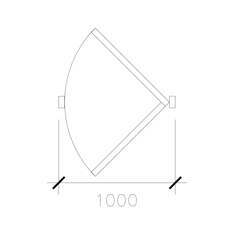 1000 Mm Door Type 1 Single Pocket Door DWG CAD block thumbnail — doors drawing