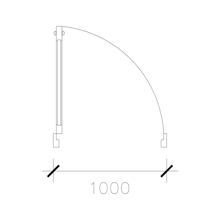 1000 Mm Door Type 6 DWG CAD block thumbnail — doors drawing