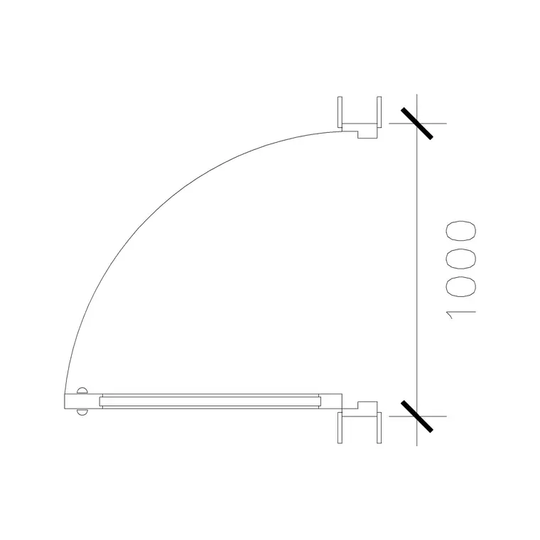 1000 Mm Laminated Door 2 DWG CAD block thumbnail — doors drawing