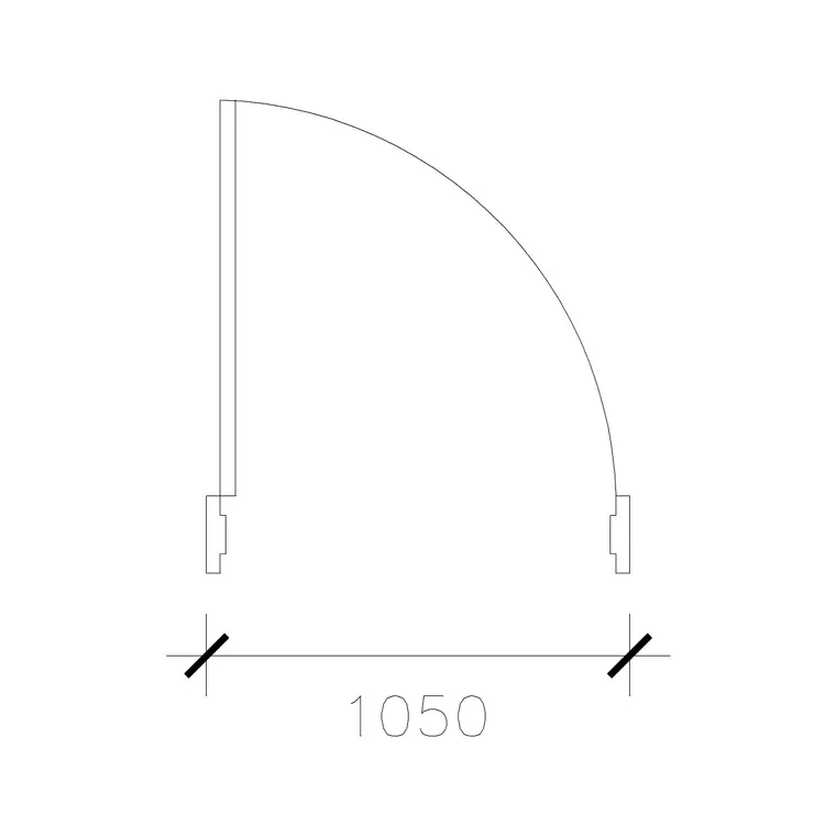 1050 Mm Wide Door DWG CAD block thumbnail — doors drawing