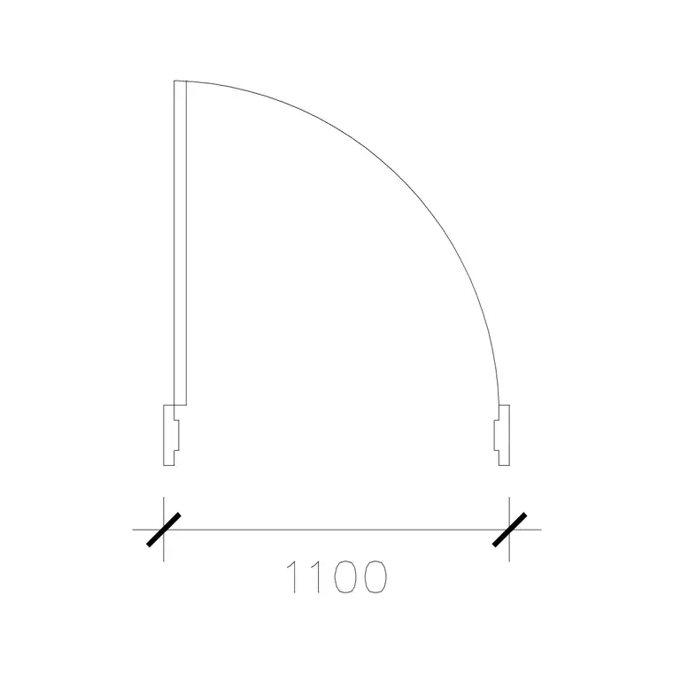 1100 Mm Wide Door DWG CAD block thumbnail — doors drawing