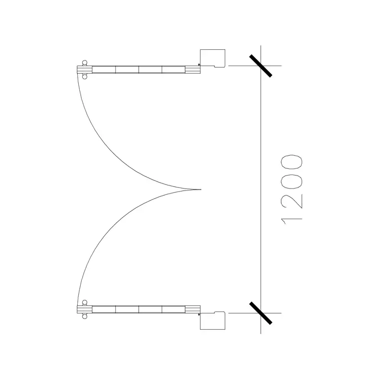 1200 Mm Laminated Dd Type 1 DWG CAD block thumbnail — doors drawing