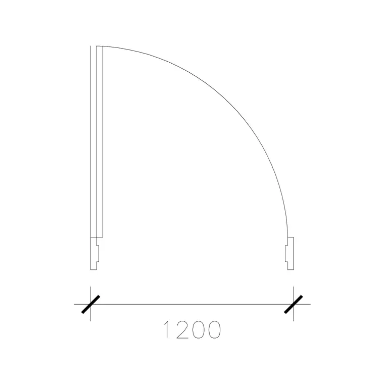 1200 Mm Wide Door DWG CAD block thumbnail — doors drawing
