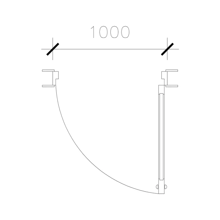 1200 Mm Wide Left Side Door DWG CAD block thumbnail — doors drawing