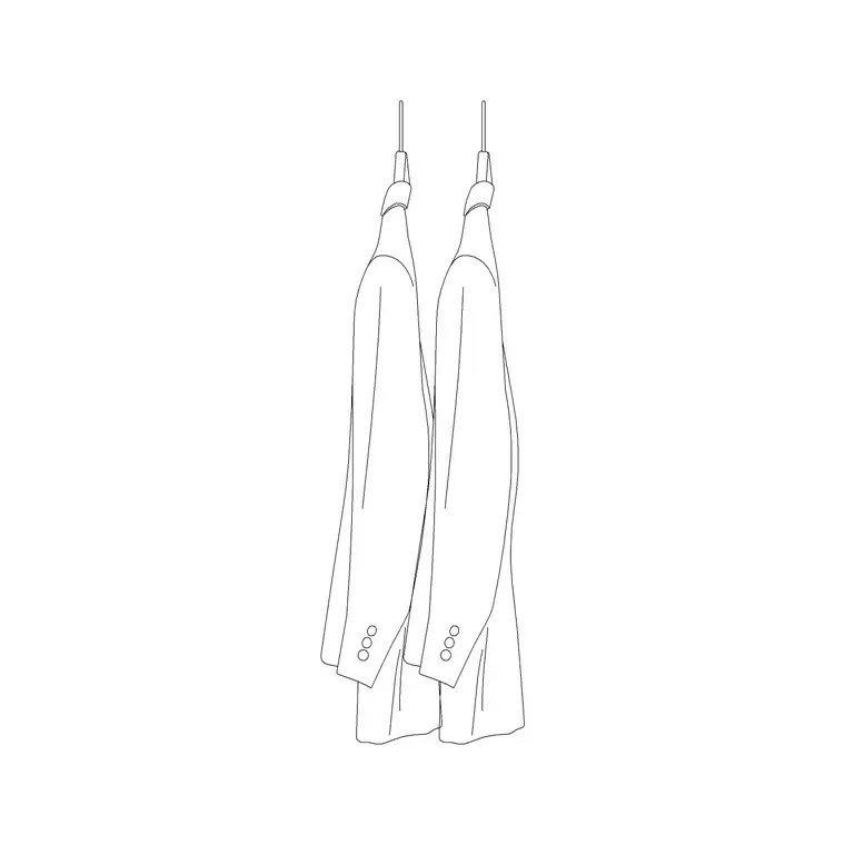 2 Cloth Hnaged Elevation (10) DWG CAD block thumbnail — accessories drawing