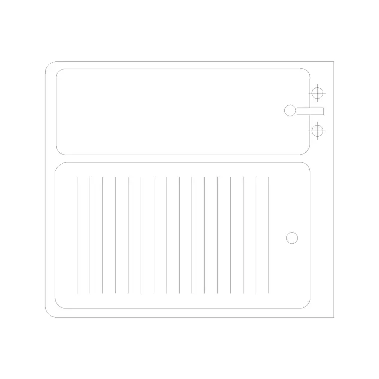 2 Counter Sink Type B DWG CAD block thumbnail — sinks & faucets drawing