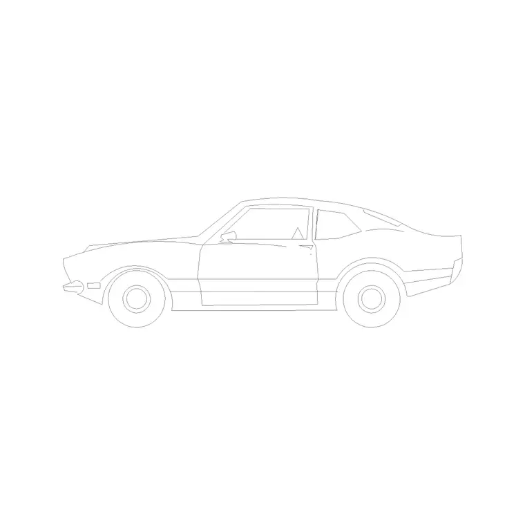 2 Door Car DWG CAD block thumbnail — vehicles drawing