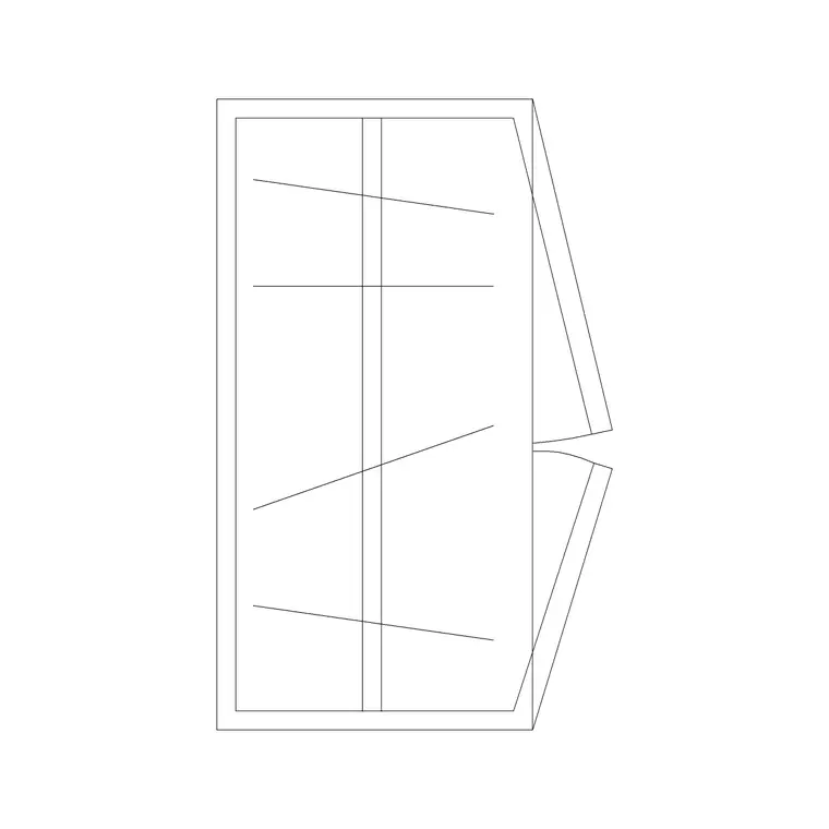 2 Door Small Wardrobe Plan DWG CAD block thumbnail — furniture drawing