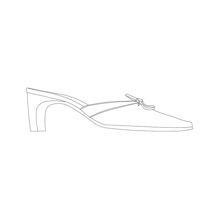 2 Inch Heel DWG CAD block thumbnail — accessories drawing