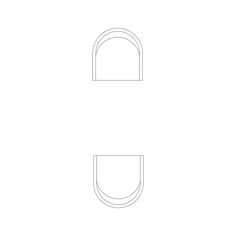 2P Small Table DWG CAD block thumbnail — office drawing