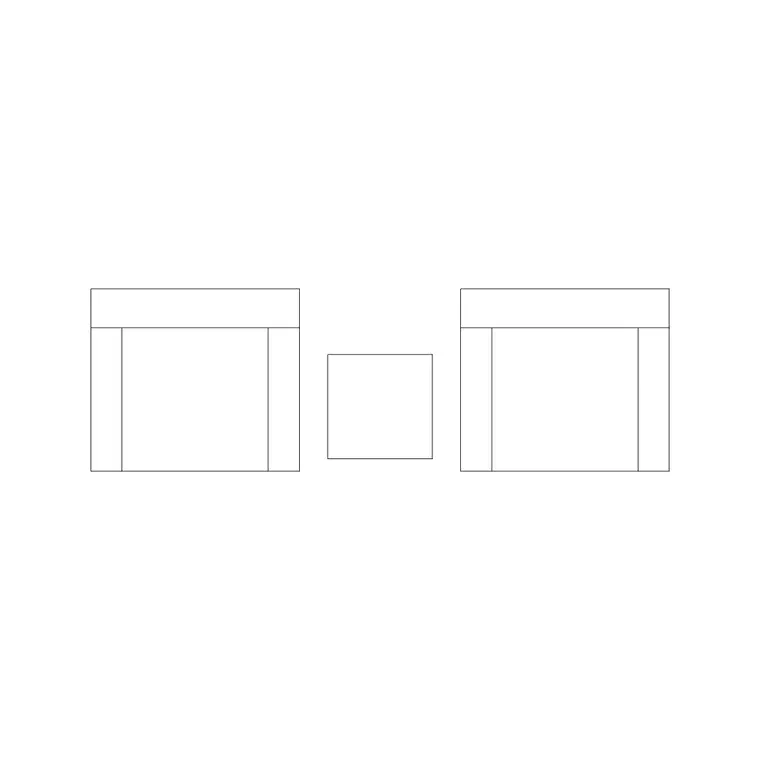 2 Single Seater Sofa DWG CAD block thumbnail — furniture drawing