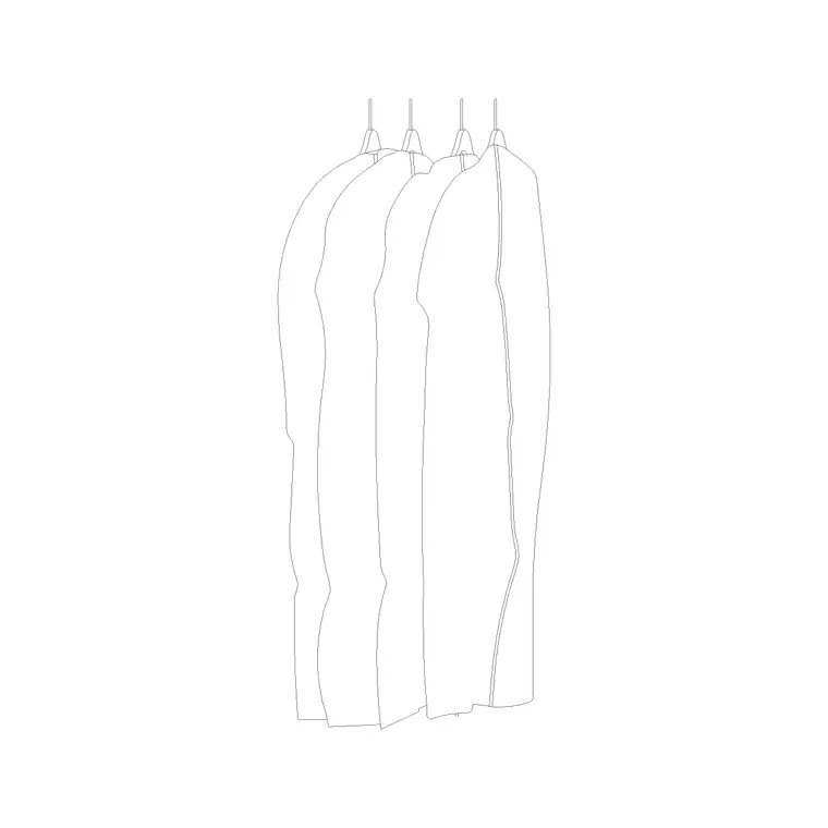 2 Suit Elevation DWG CAD block thumbnail — accessories drawing