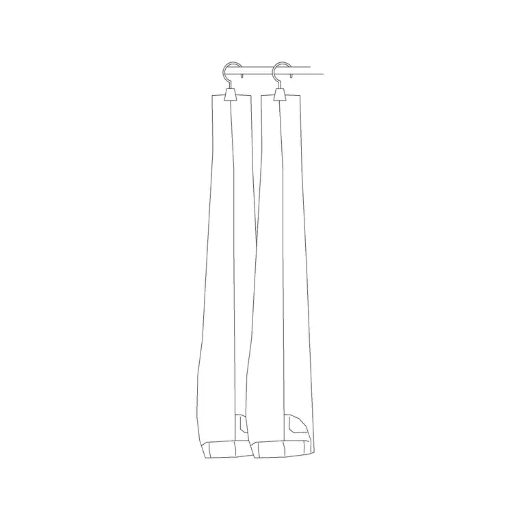 2 Trouser Hanged DWG CAD block thumbnail — accessories drawing