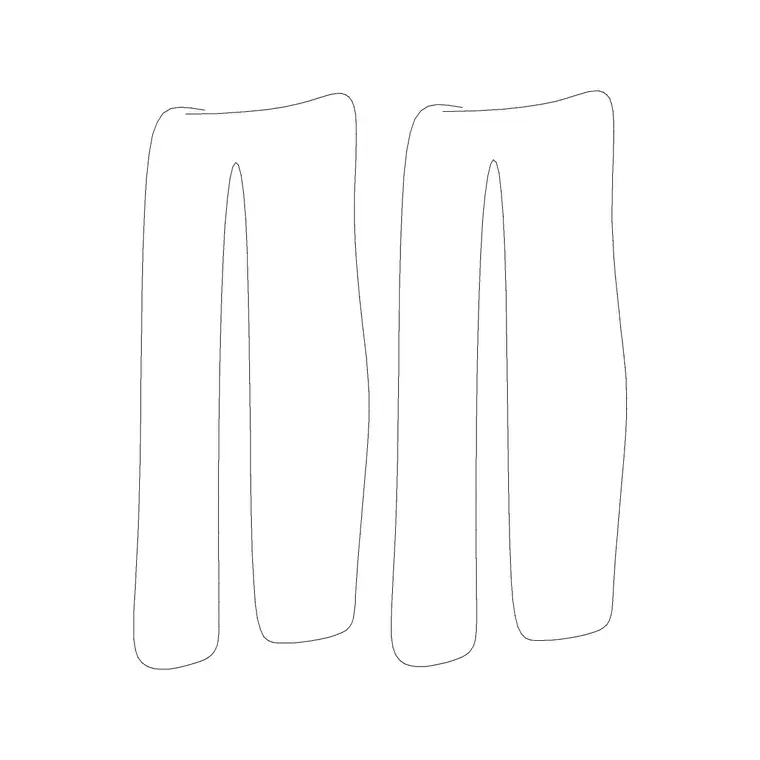 2 Trouser DWG CAD block thumbnail — accessories drawing