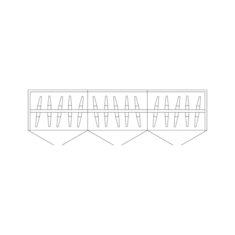 3 Door Wardrobe Plan 1 DWG CAD block thumbnail — furniture drawing