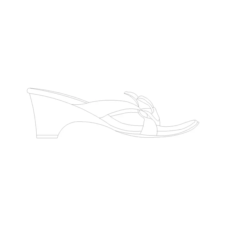 3 Inch Heel Shoes DWG CAD block thumbnail — accessories drawing