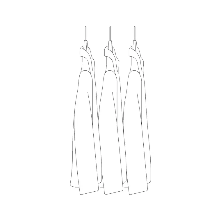 3 Men's Coat Hanged DWG CAD block thumbnail — accessories drawing
