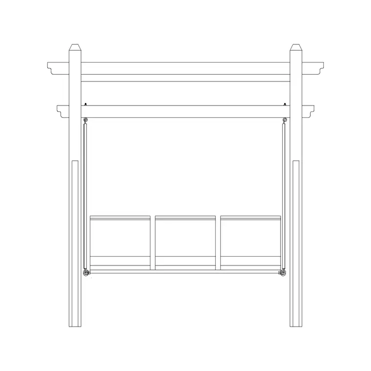 3+Seater+fr DWG CAD block thumbnail — outdoor drawing