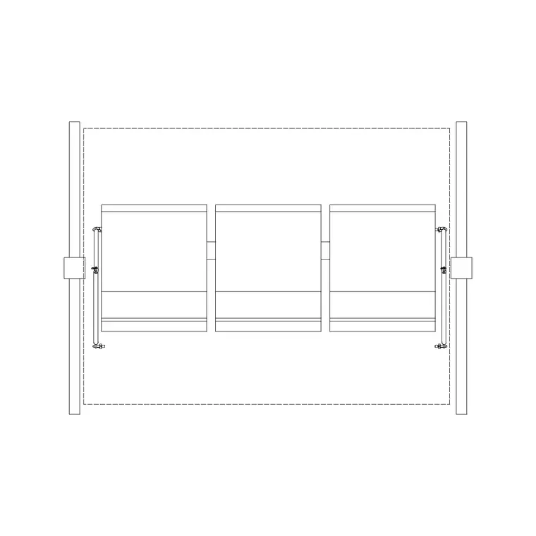3seaterplan DWG CAD block thumbnail — outdoor drawing