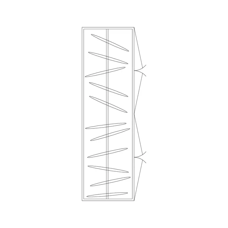 4 Door Wardrobe Plan Louver Shutter DWG CAD block thumbnail — furniture drawing