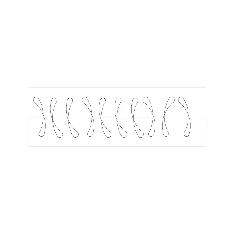 4 Door Wardrobe Plan DWG CAD block thumbnail — furniture drawing