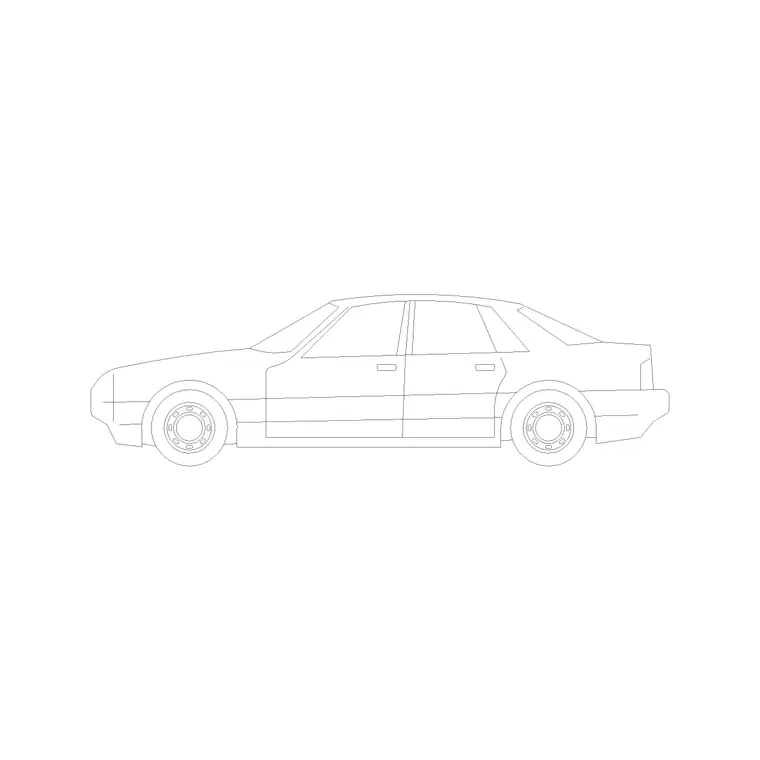 5 Door Luxury Car DWG CAD block thumbnail — vehicles drawing