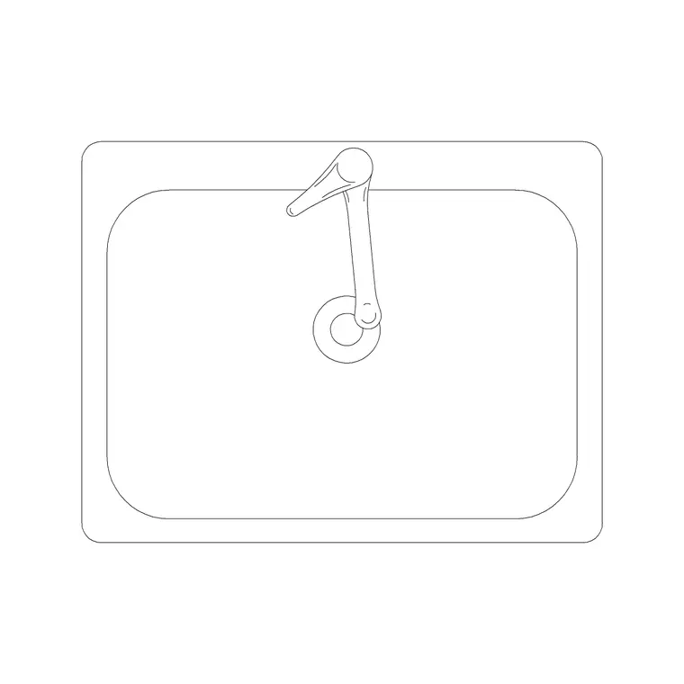 540mm Sink Single Pv DWG CAD block thumbnail — sinks & faucets drawing