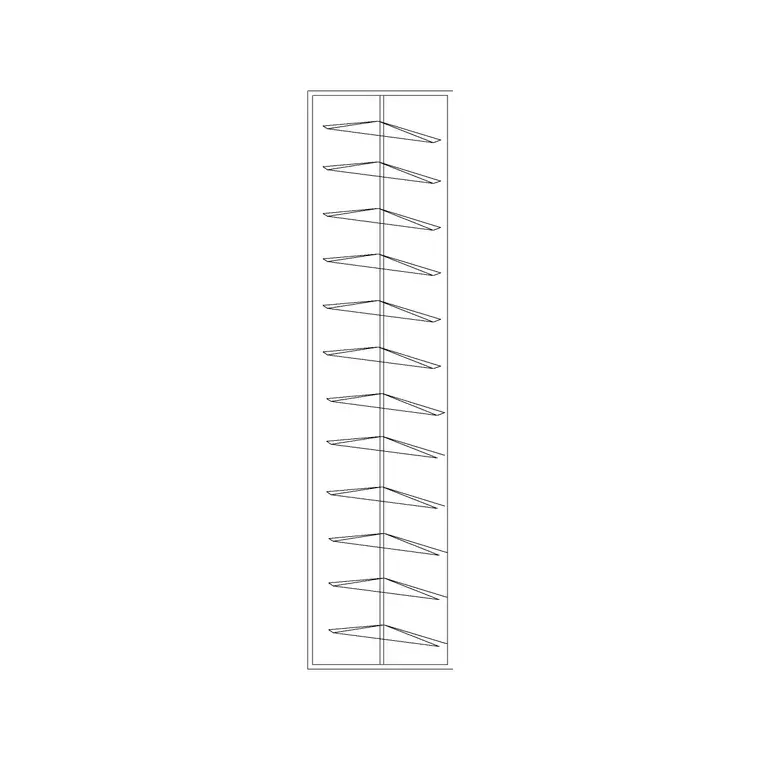 6 Door Wardrobe Plan DWG CAD block thumbnail — furniture drawing