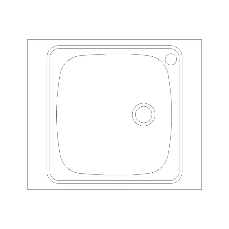 640mm Sink Single Pv DWG CAD block thumbnail — sinks & faucets drawing