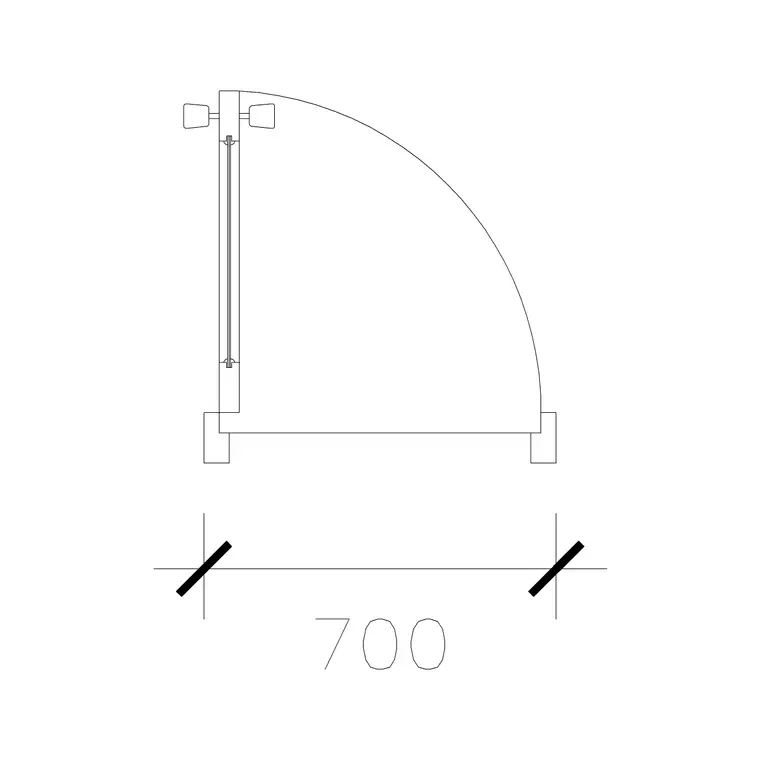 700 Mm Laminated Door With Frame DWG CAD block thumbnail — doors drawing