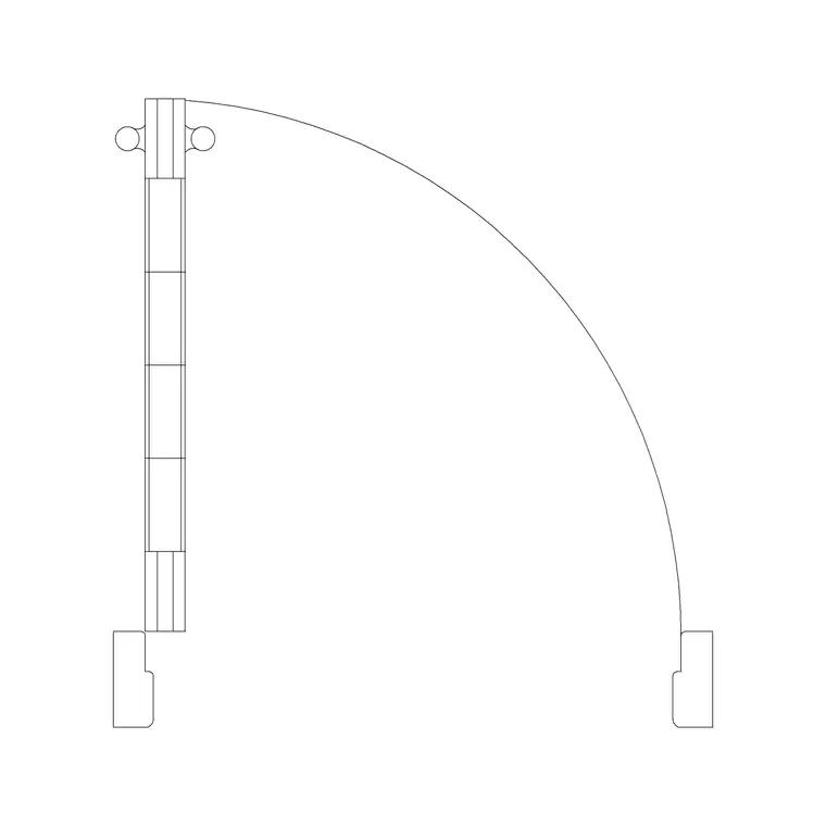 750 Mm Left Side Reverse Door DWG CAD block thumbnail — doors drawing