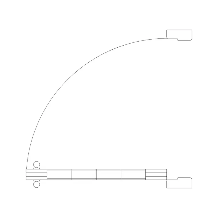 750 Mm Right Side Openable Door Type 1 DWG CAD block thumbnail — doors drawing