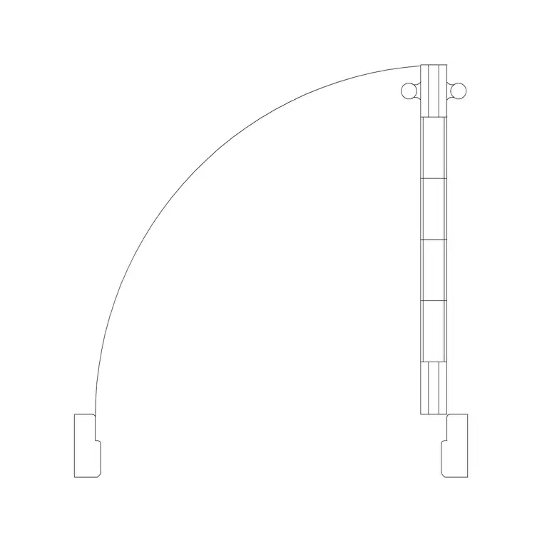750 Mm Right Side Openable Reverse Door DWG CAD block thumbnail — doors drawing