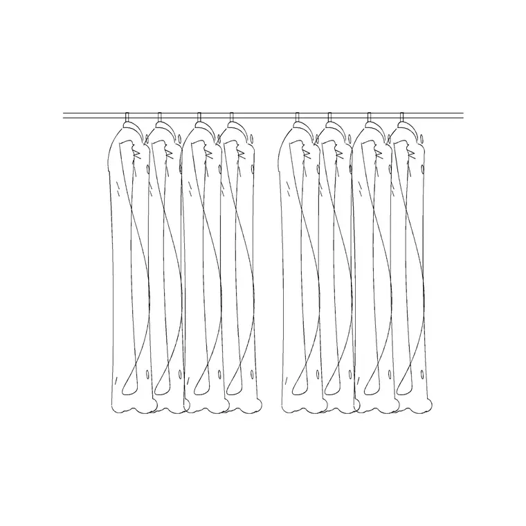 8 Coat Hanged DWG CAD block thumbnail — accessories drawing