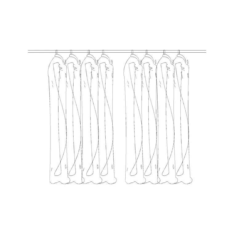 8 Hanged Clothes (8) DWG CAD block thumbnail — accessories drawing