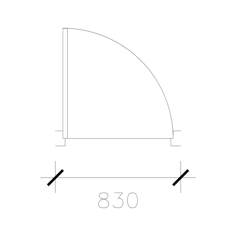 830 Mm Laminated Door With Frame & Lock DWG CAD block thumbnail — doors drawing
