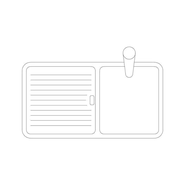 840mm Sink Single Pv DWG CAD block thumbnail — sinks & faucets drawing