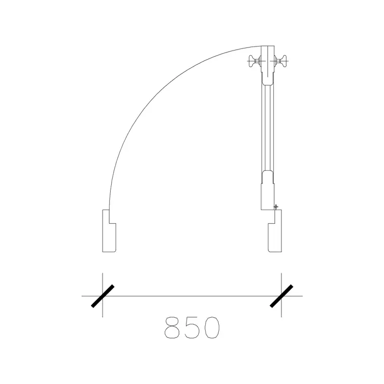 850 Mm Laminated Door With Frame & Lock DWG CAD block thumbnail — doors drawing