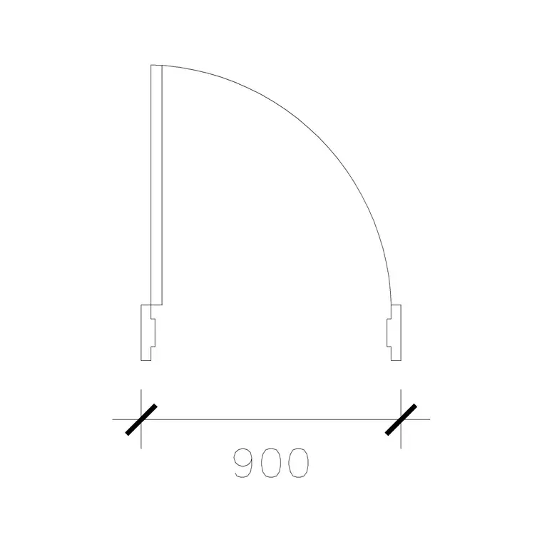 900 Mm Wide Door DWG CAD block thumbnail — doors drawing