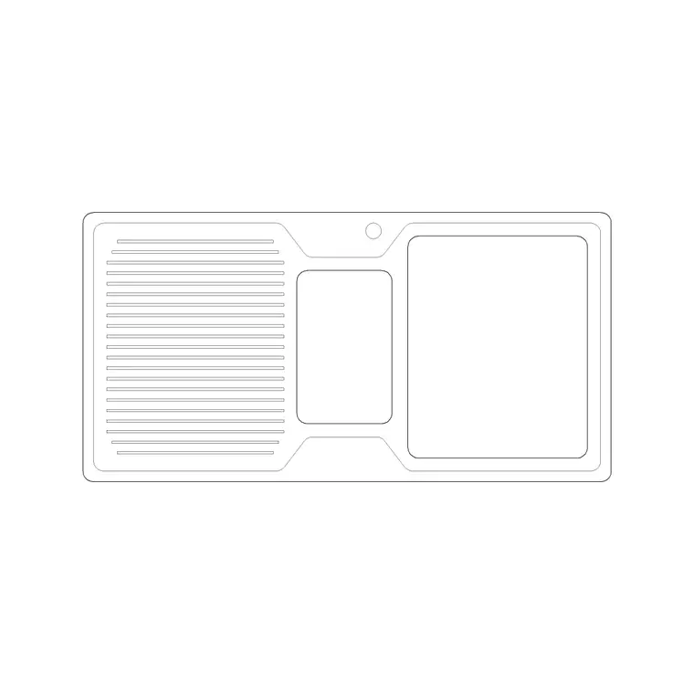 960mm Sink Double Type B DWG CAD block thumbnail — sinks & faucets drawing