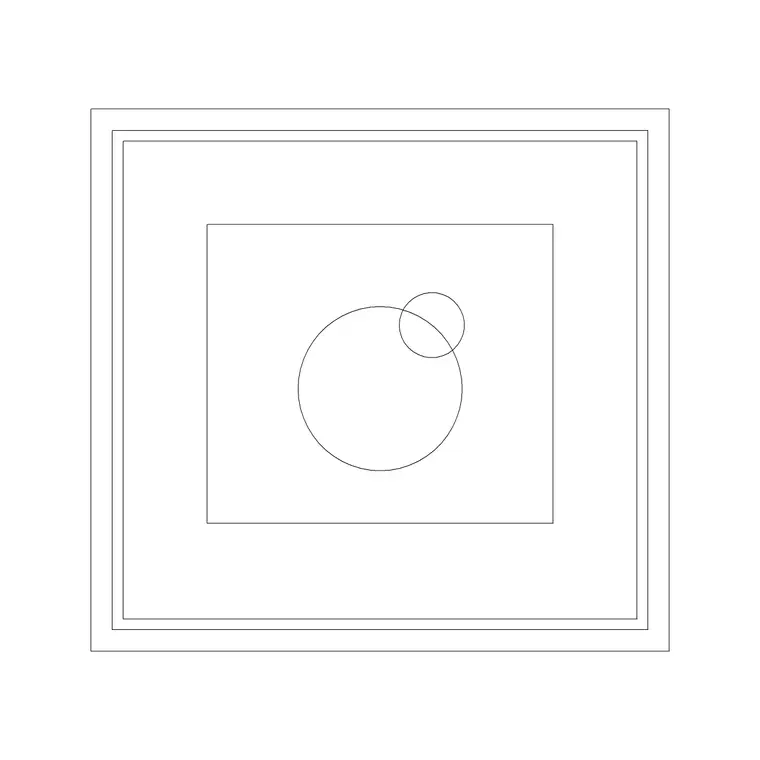 Abstract Art Frame 4 DWG CAD block thumbnail — accessories drawing