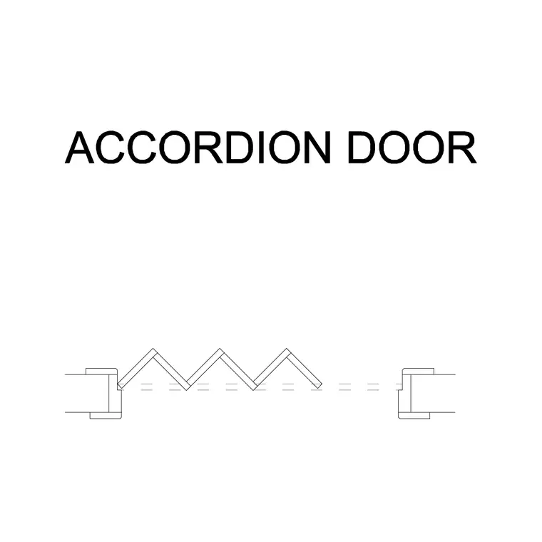 Accordion Door DWG CAD block thumbnail — doors drawing