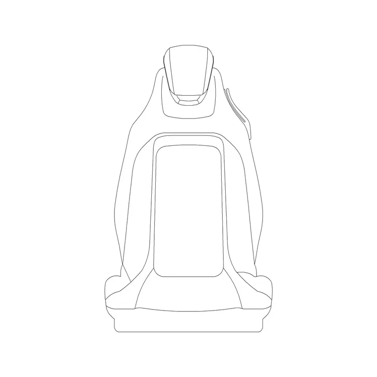 Armchair BMW I8 Back DWG CAD block thumbnail — furniture drawing