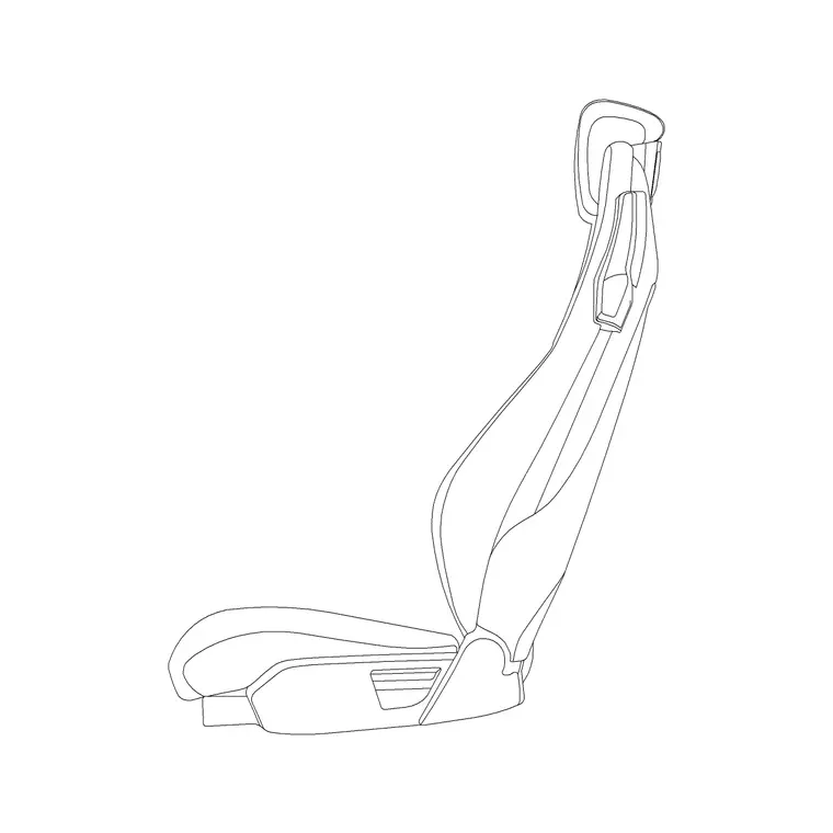 Armchair BMW I8 Side DWG CAD block thumbnail — furniture drawing