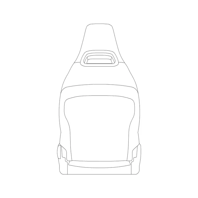 Armchair Mercedes Benz Cla AMG Back DWG CAD block thumbnail — furniture drawing