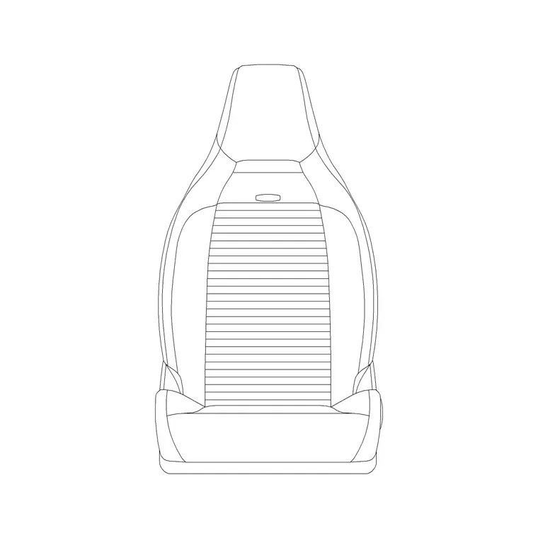 Armchair Mercedes Benz Cla AMG Front DWG CAD block thumbnail — furniture drawing