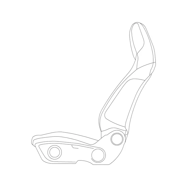 Armchair Mercedes Benz Cla AMG Side DWG CAD block thumbnail — furniture drawing