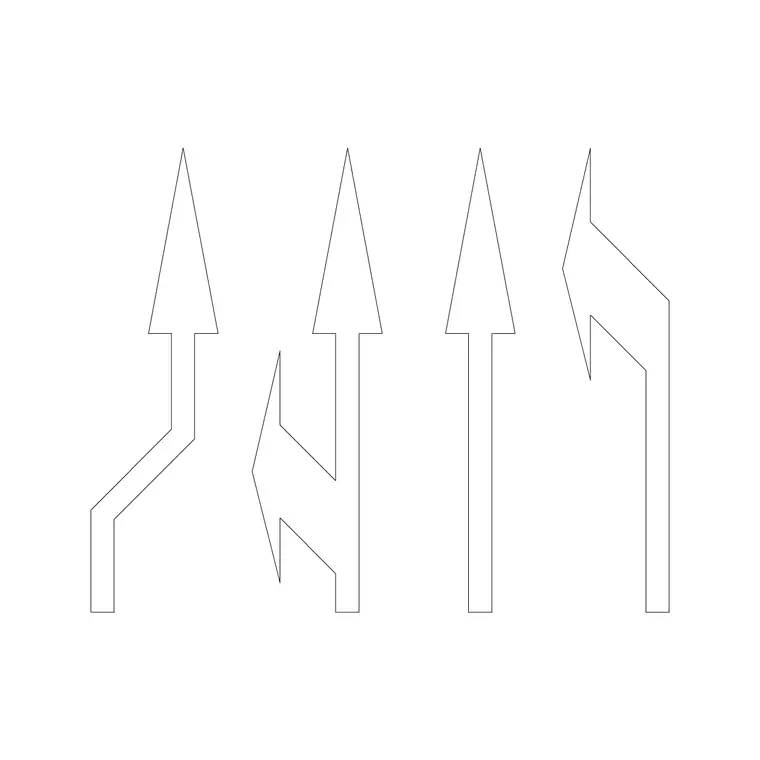 Arrow 2 DWG CAD block thumbnail — building symbols drawing